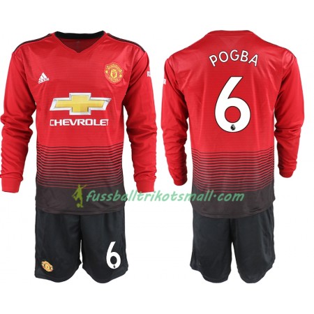 Fußballtrikots Manchester United POGBA 6 Kinder 2018-2019 Langarm Heimtrikotsatz kaufen